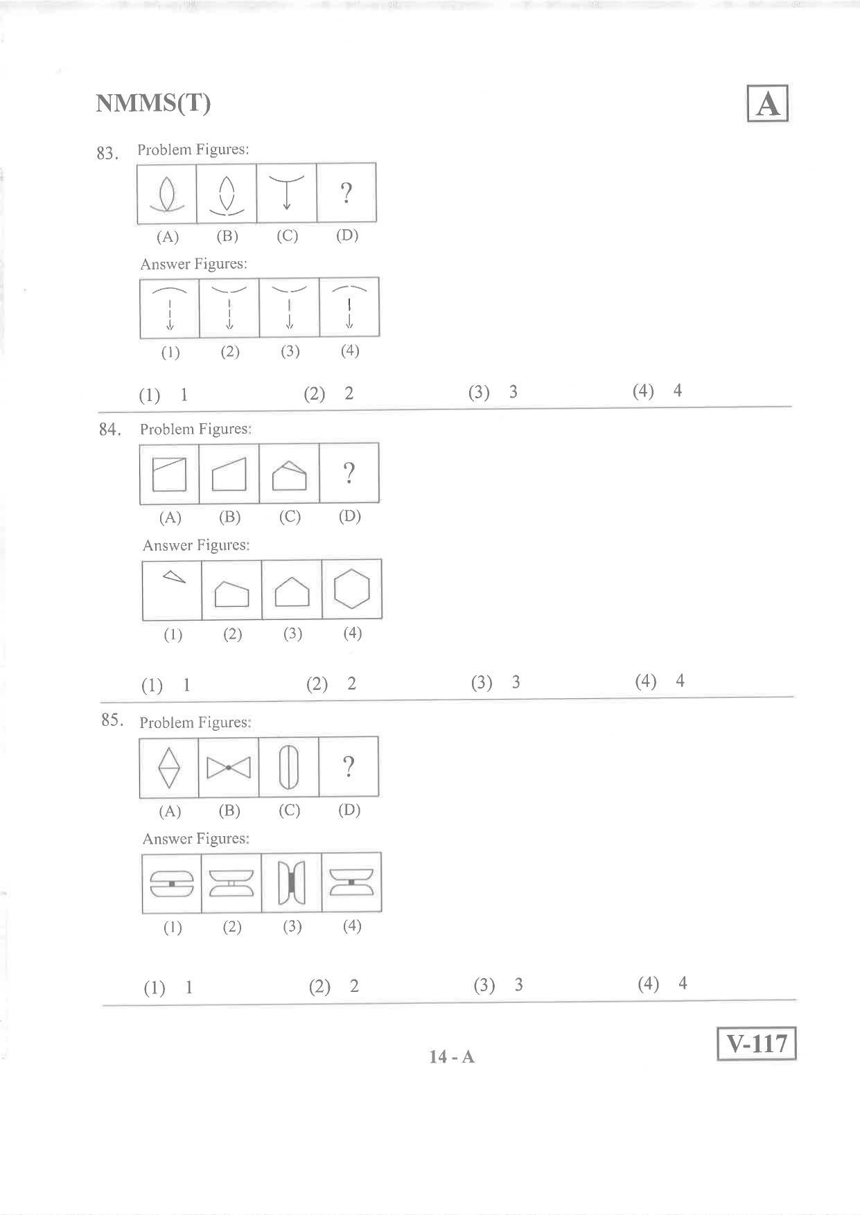 Telugu Medium Nov 2019 (Set A) Class 8 Andhra Pradesh NMMS Question Papers - Page 14