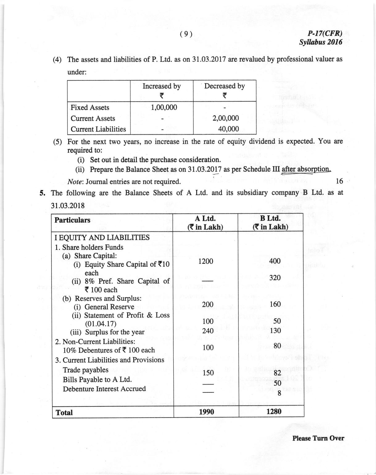 ICMAI June 2018 Corporate Financial Reporting Question Paper (Final) - Page 9