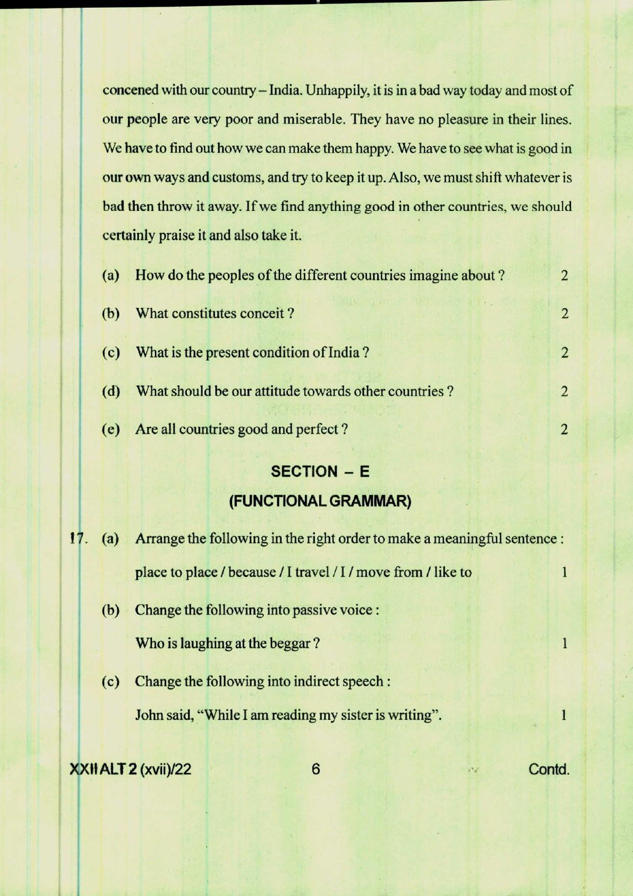 COHSEM 12th Question Papers 2022 Alternative English - Page 6