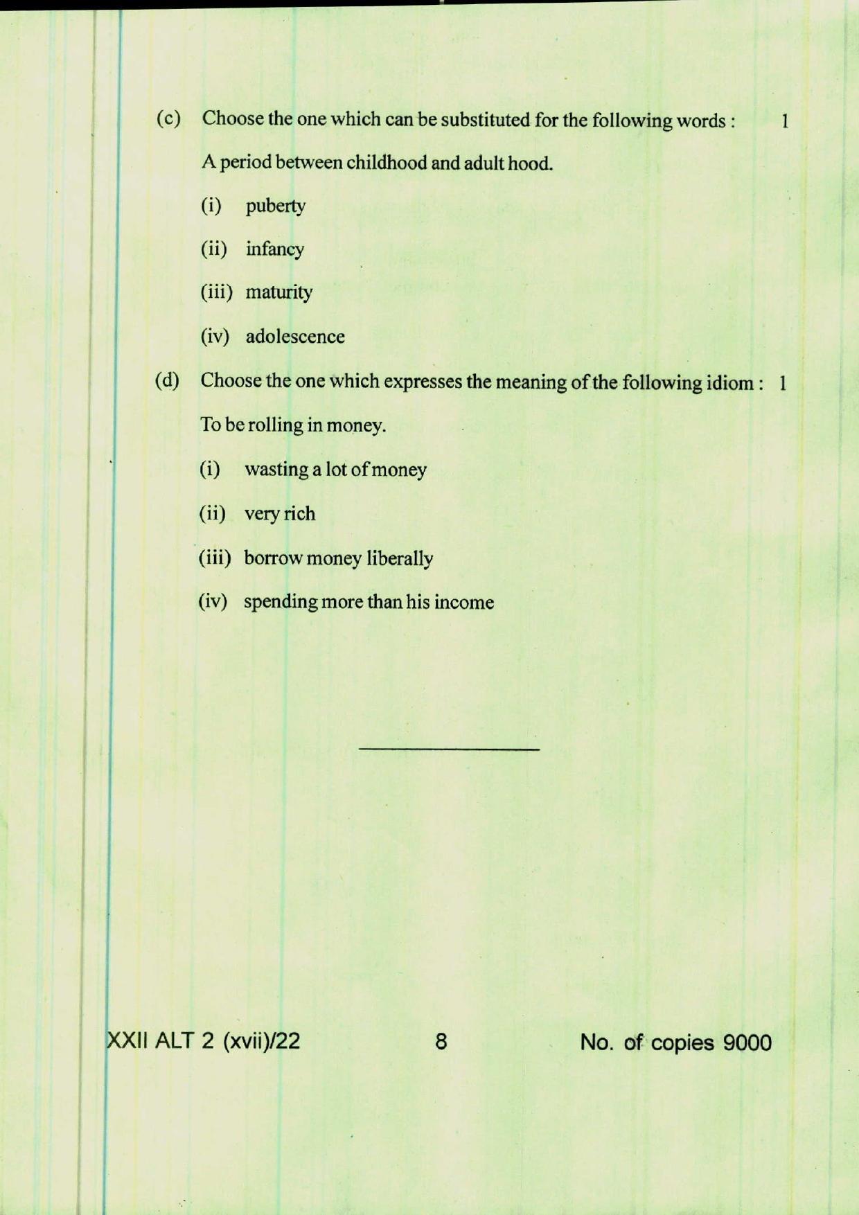 COHSEM 12th Question Papers 2022 Alternative English - Page 8