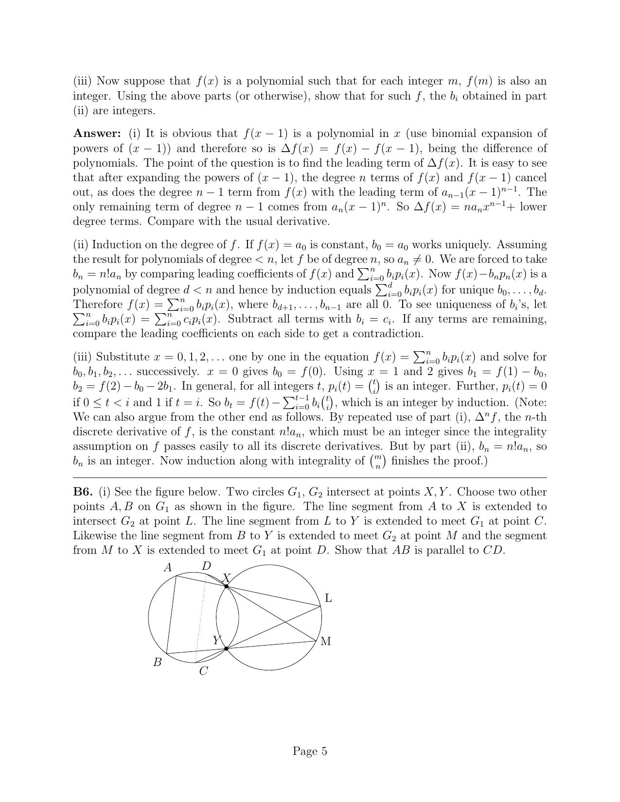 CMI Entrance Exam 2014 Solutions B.Sc (Hons.) Mathematics and Computer Science - Page 5
