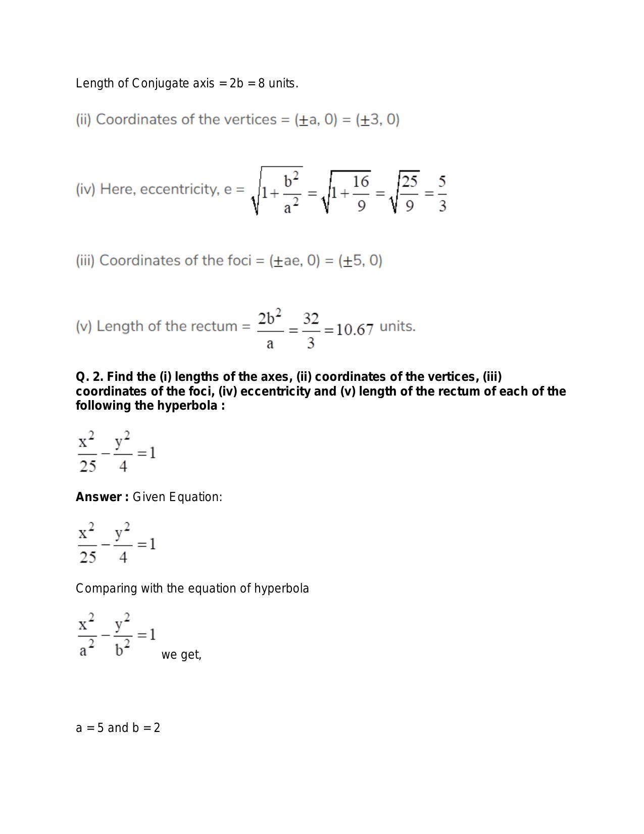 Chapter 24: Hyperbola: RS Aggarwal Class 11 Solutions  - Page 2