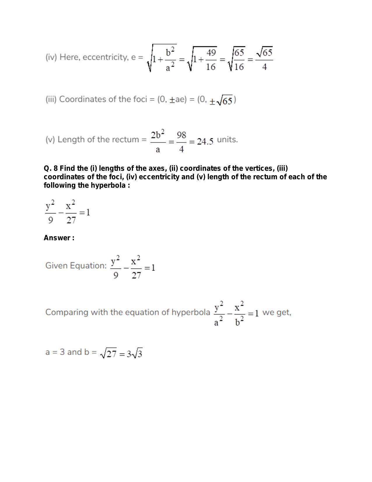 Chapter 24: Hyperbola: RS Aggarwal Class 11 Solutions  - Page 10