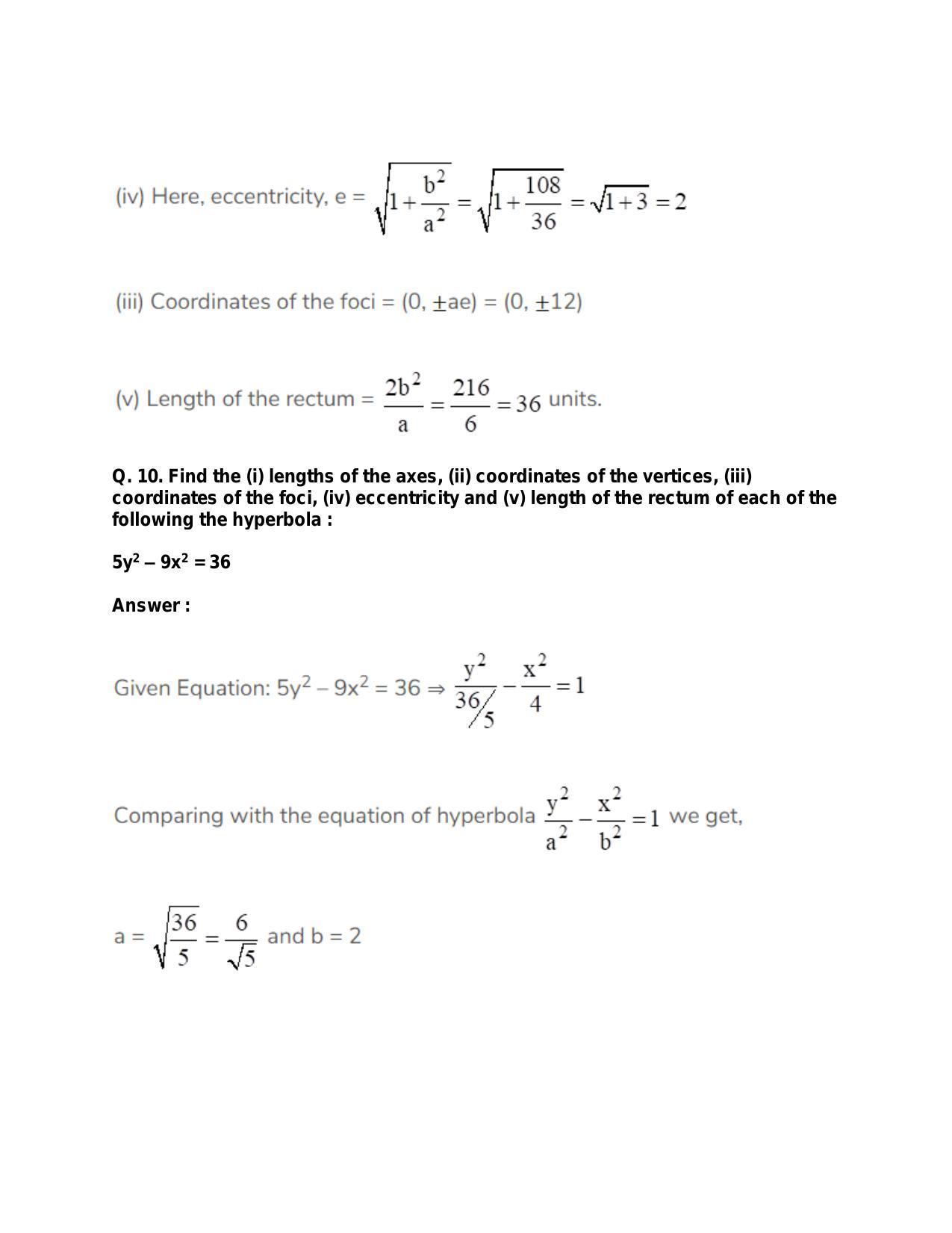 Chapter 24: Hyperbola: RS Aggarwal Class 11 Solutions  - Page 13