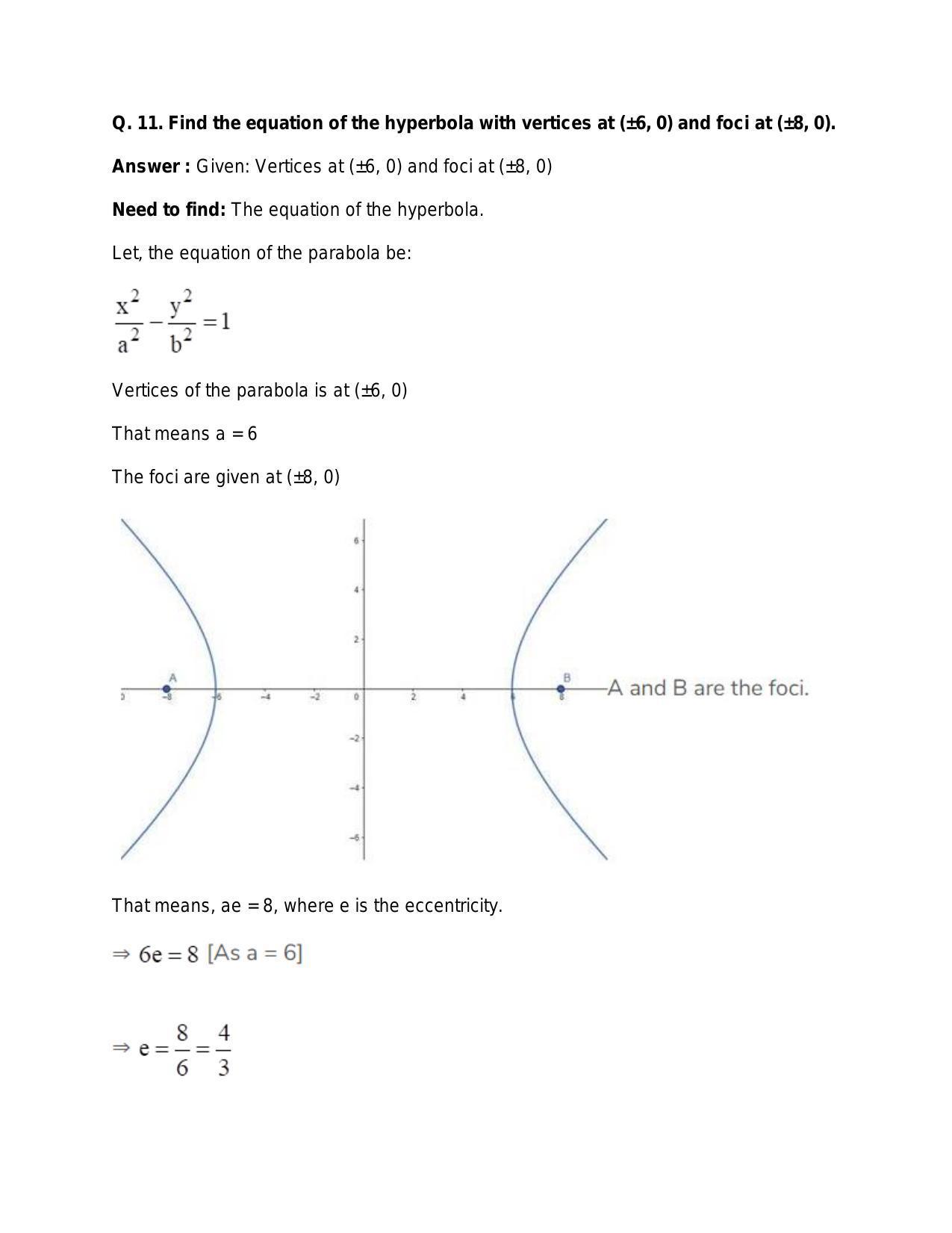 Chapter 24: Hyperbola: RS Aggarwal Class 11 Solutions  - Page 15