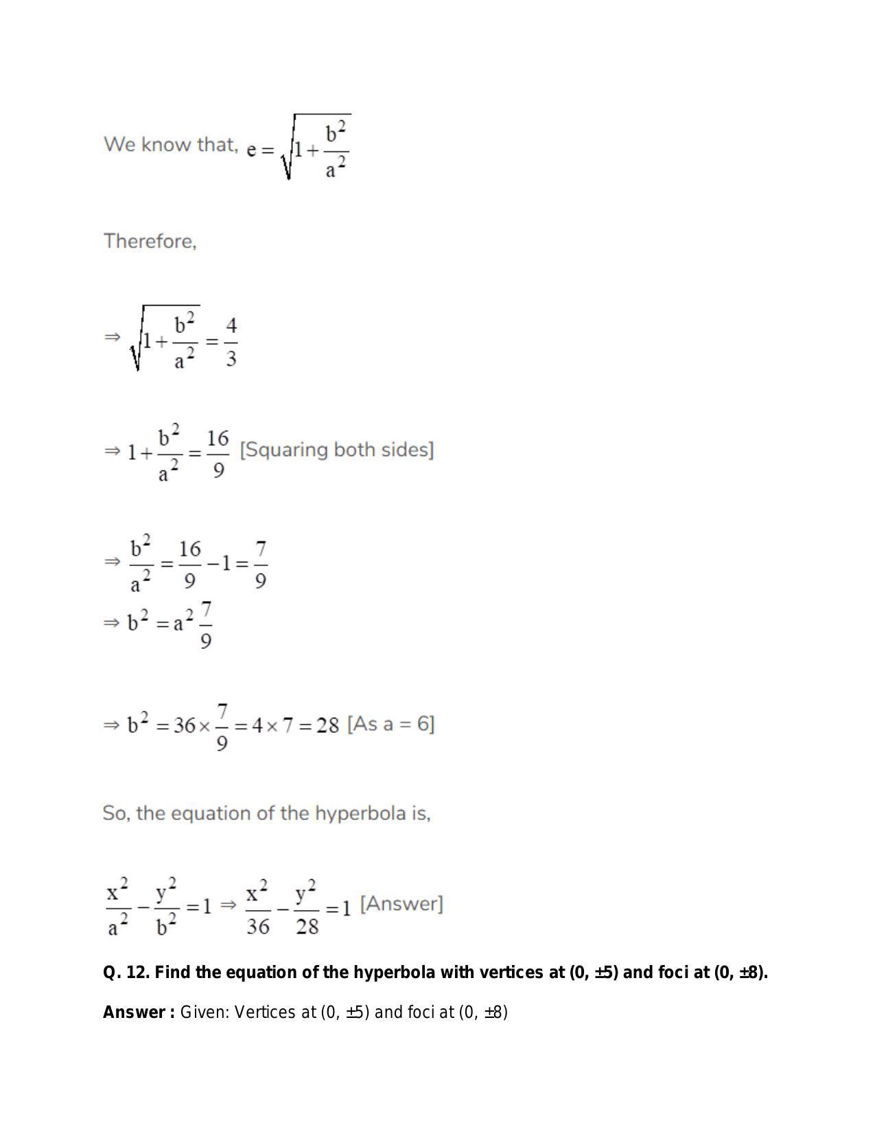 Chapter 24: Hyperbola: RS Aggarwal Class 11 Solutions  - Page 16