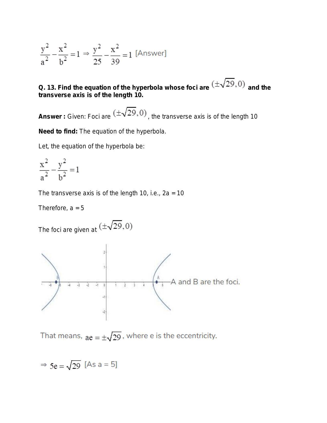 Chapter 24: Hyperbola: RS Aggarwal Class 11 Solutions  - Page 19