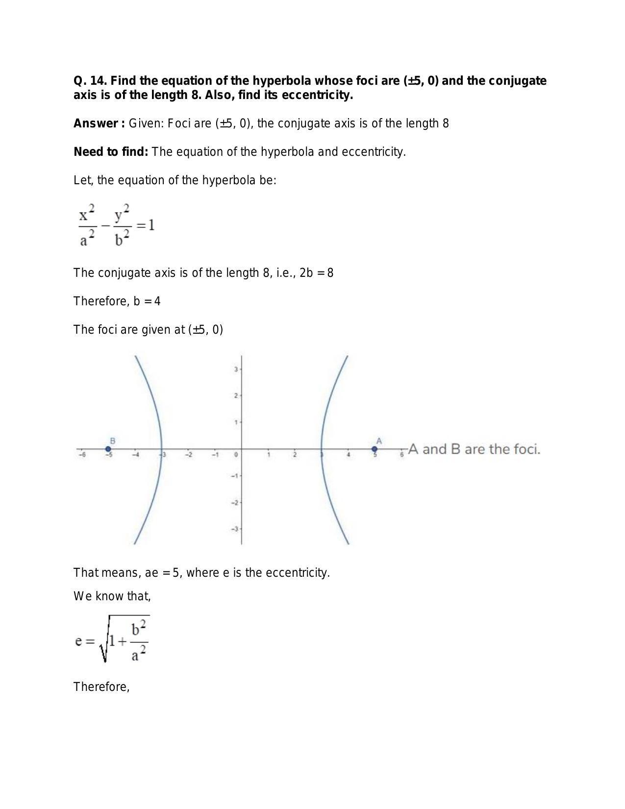 Chapter 24: Hyperbola: RS Aggarwal Class 11 Solutions  - Page 21