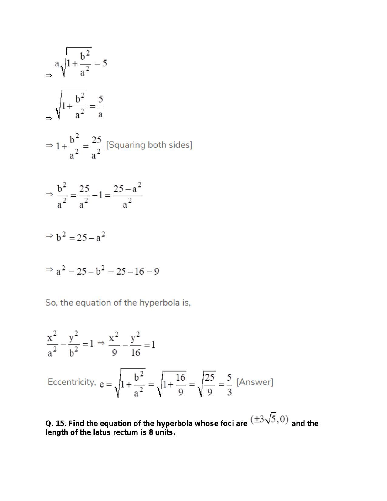 Chapter 24: Hyperbola: RS Aggarwal Class 11 Solutions  - Page 22