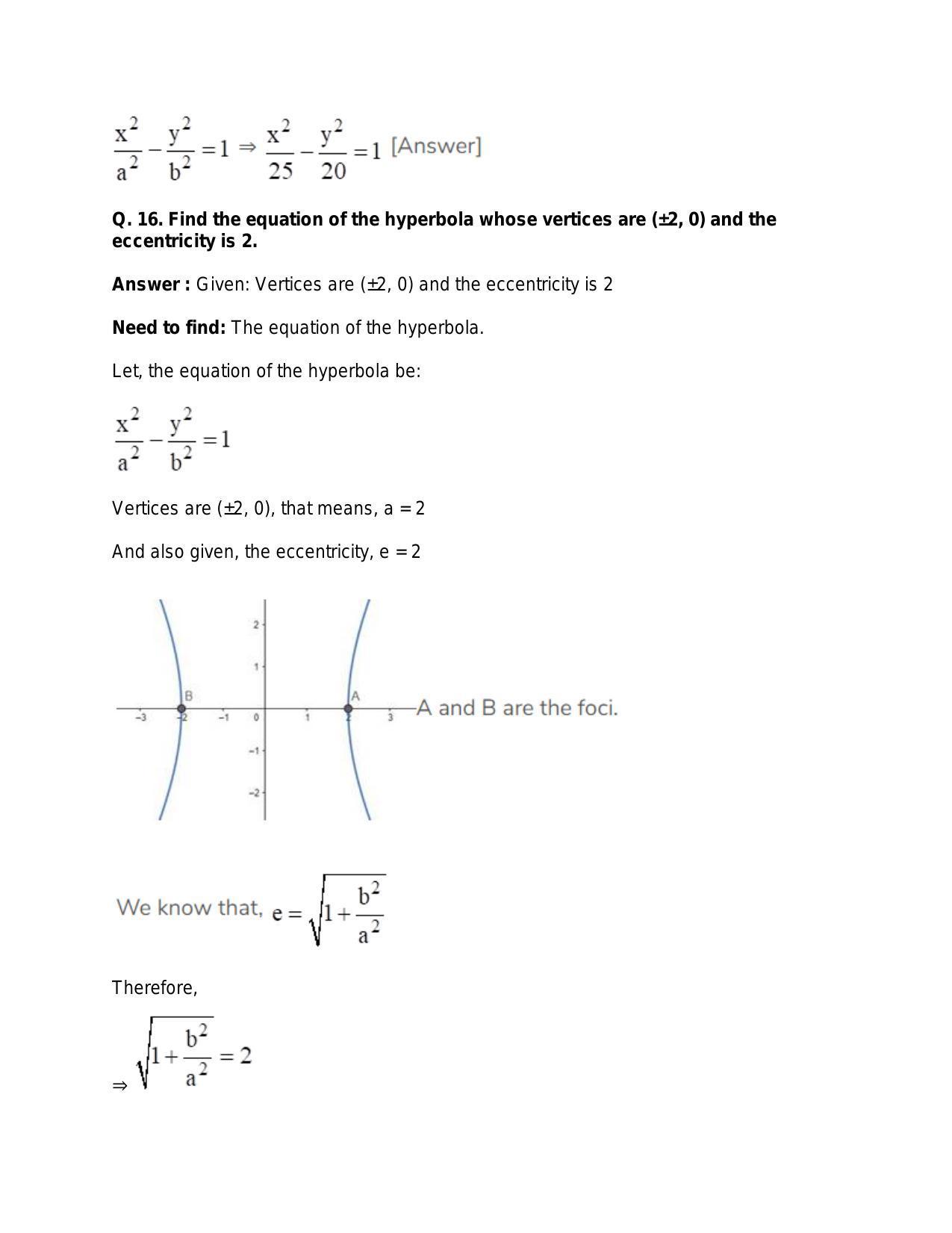 Chapter 24: Hyperbola: RS Aggarwal Class 11 Solutions  - Page 25