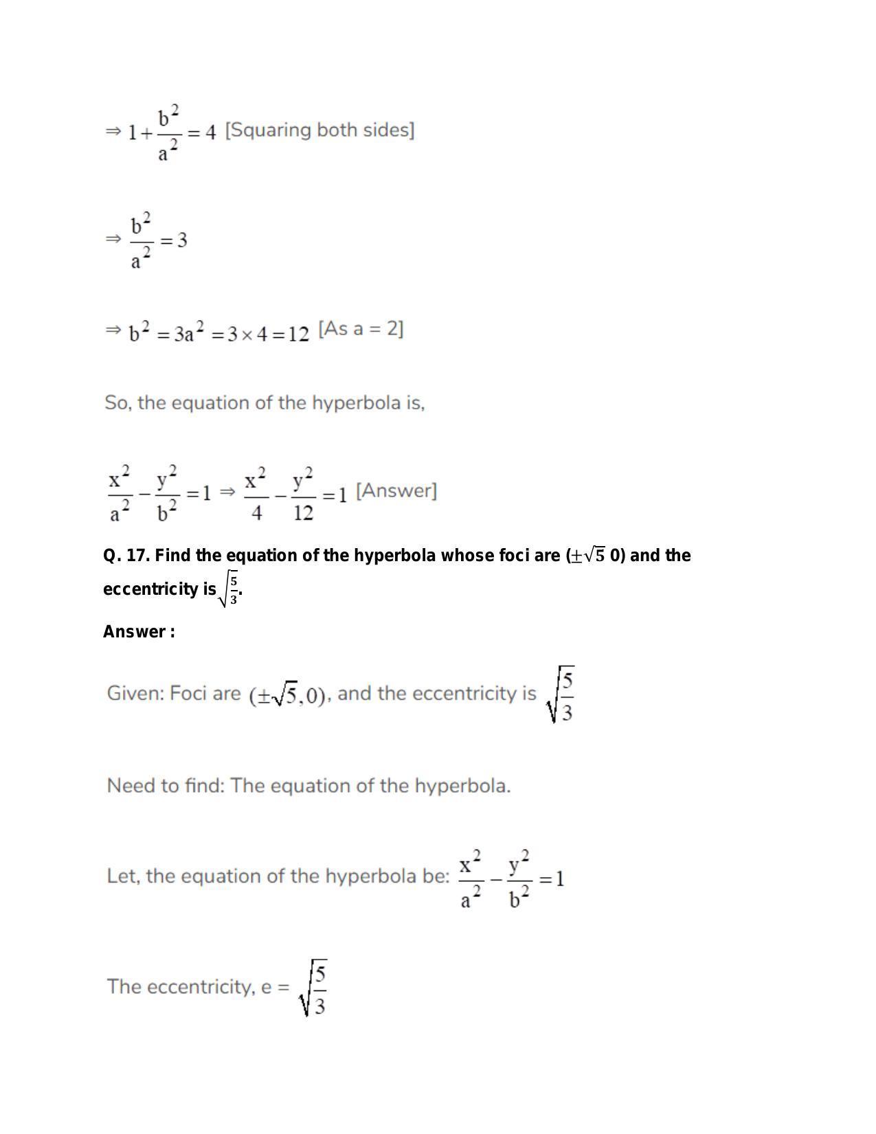 Chapter 24: Hyperbola: RS Aggarwal Class 11 Solutions  - Page 26