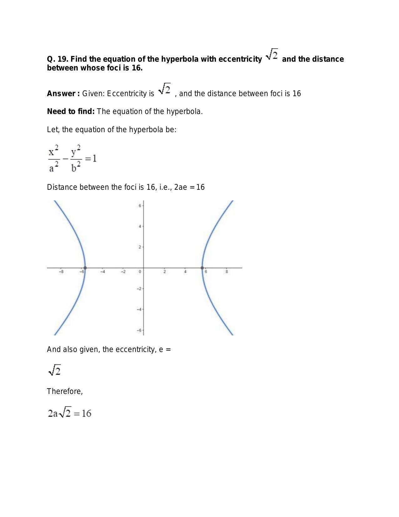 Chapter 24: Hyperbola: RS Aggarwal Class 11 Solutions  - Page 30