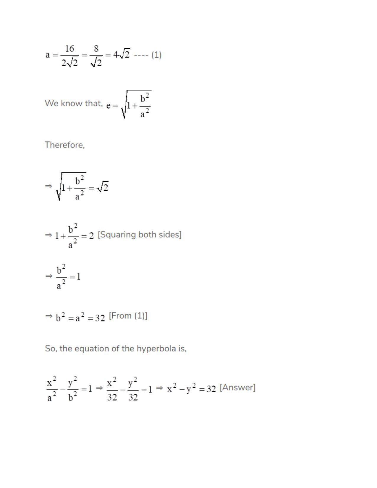 Chapter 24: Hyperbola: RS Aggarwal Class 11 Solutions  - Page 31