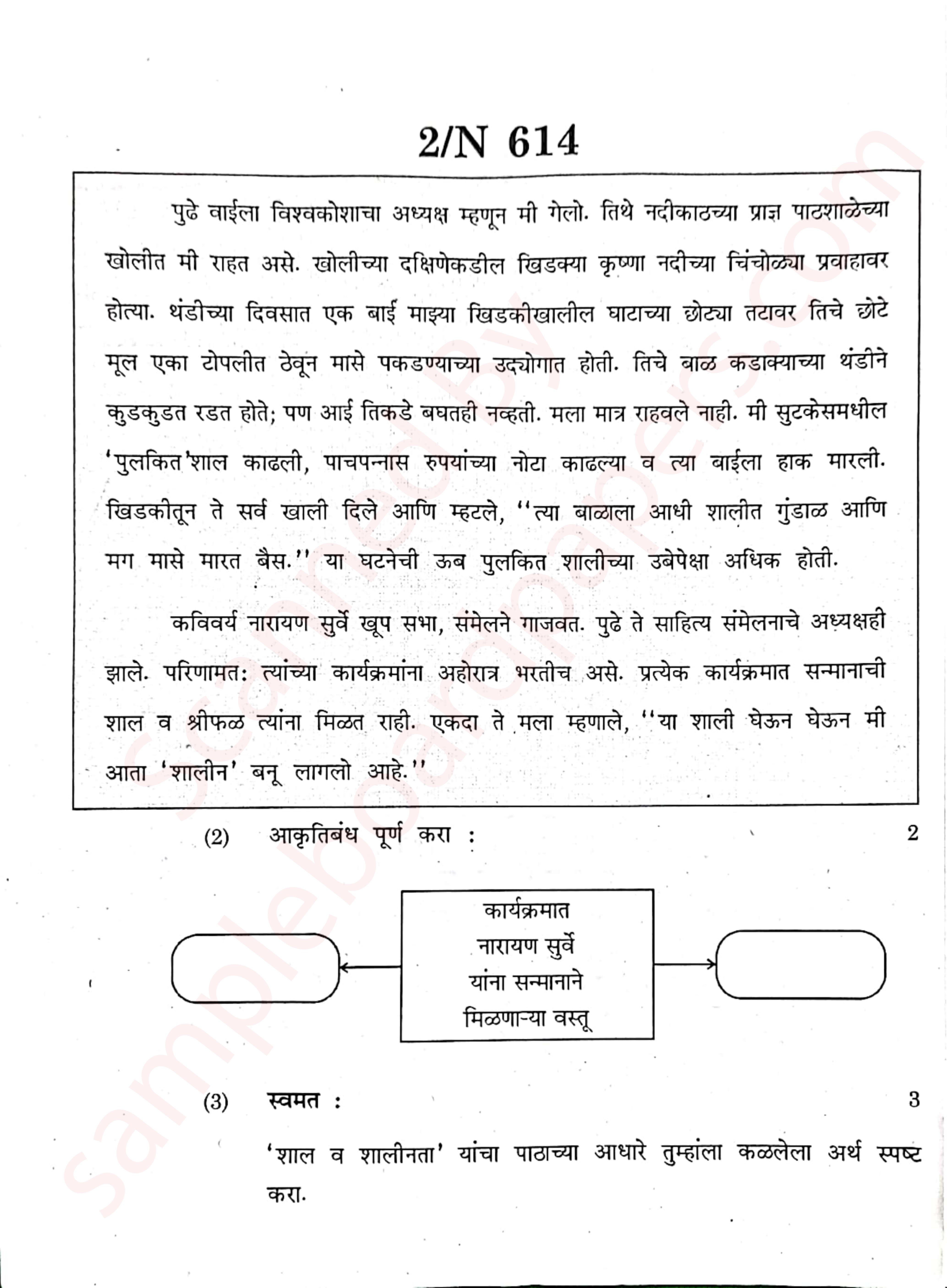 Maharashtra Board SSC Marathi 2022 Question Paper - Page 2