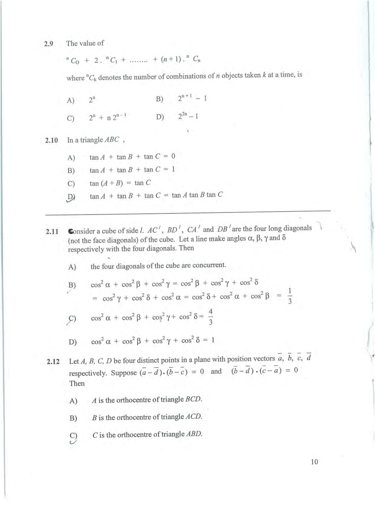 NEST 2008 Question Paper - Page 10