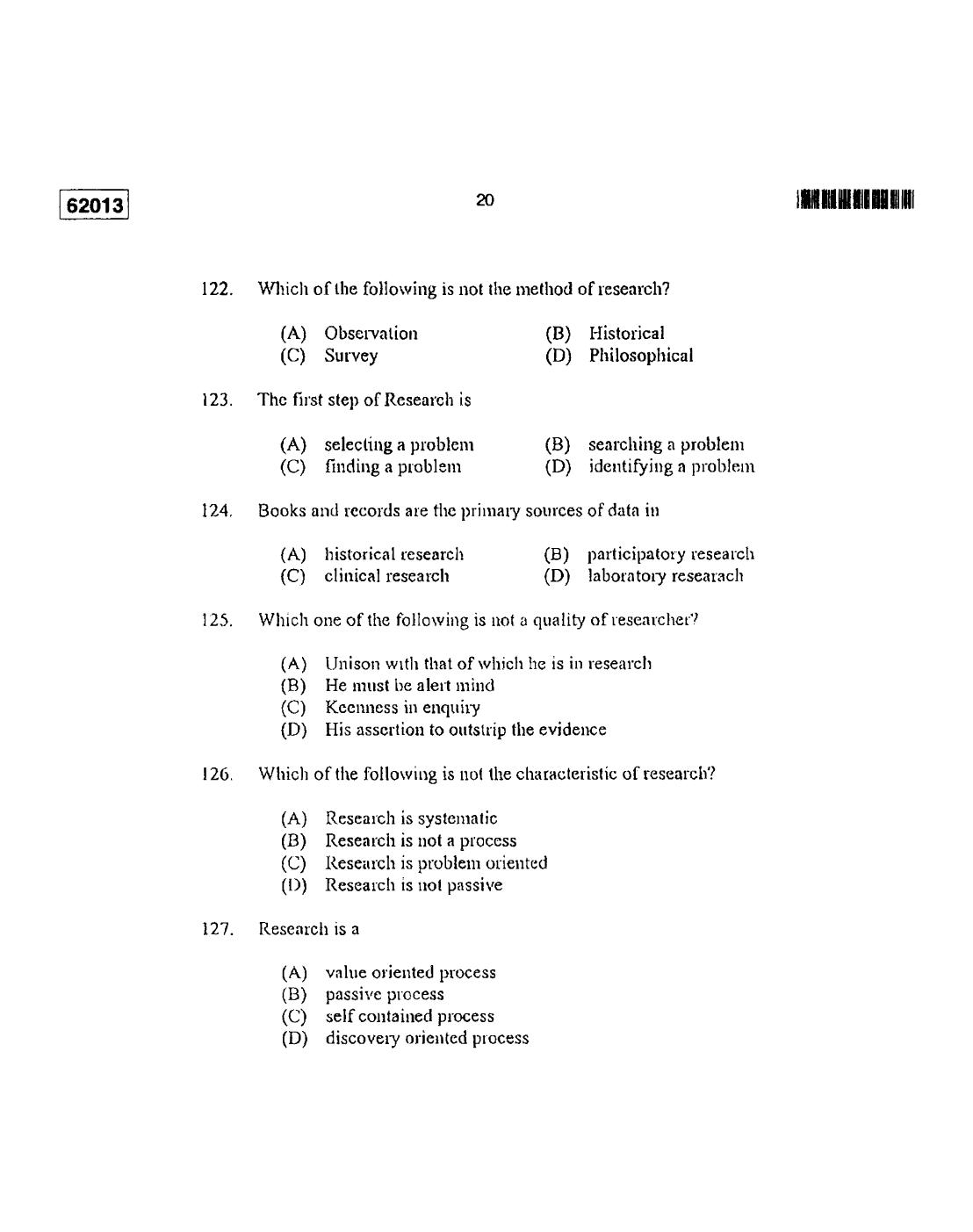 CUSAT CAT 2013 APTITUDE TEST FOR MIP., Ph.D. AND LL.M., Ph..D. Question Paper - Page 21