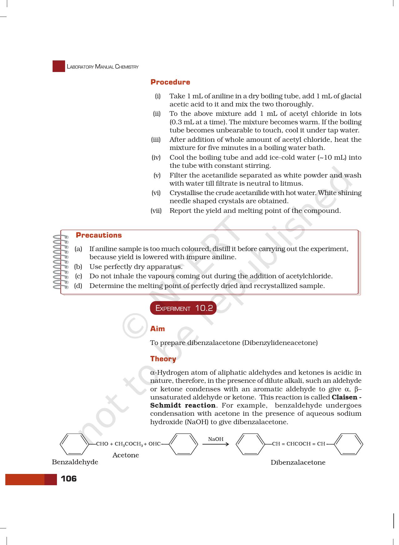 NCERT Laboratory Manuals for Class XII Chemistry - Unit 10 (Preparation of organic Compounds) - Page 3