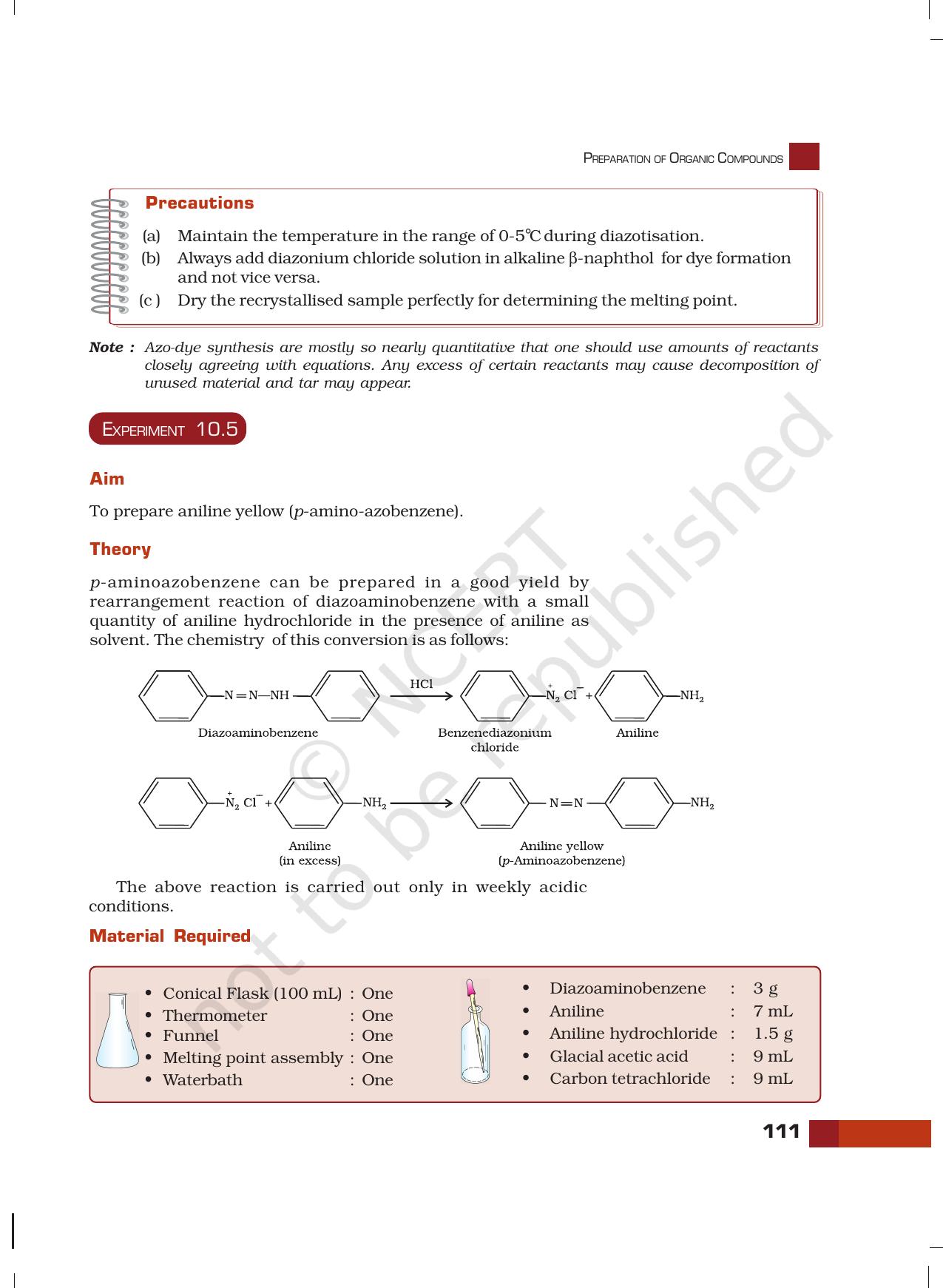 NCERT Laboratory Manuals for Class XII Chemistry - Unit 10 (Preparation of organic Compounds) - Page 8