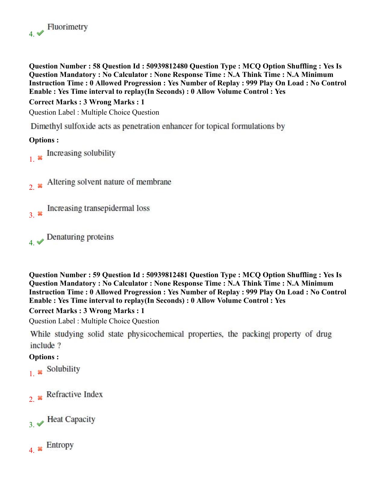 BHU RET Medicinal Chemistry 2020 Question Paper - Page 37