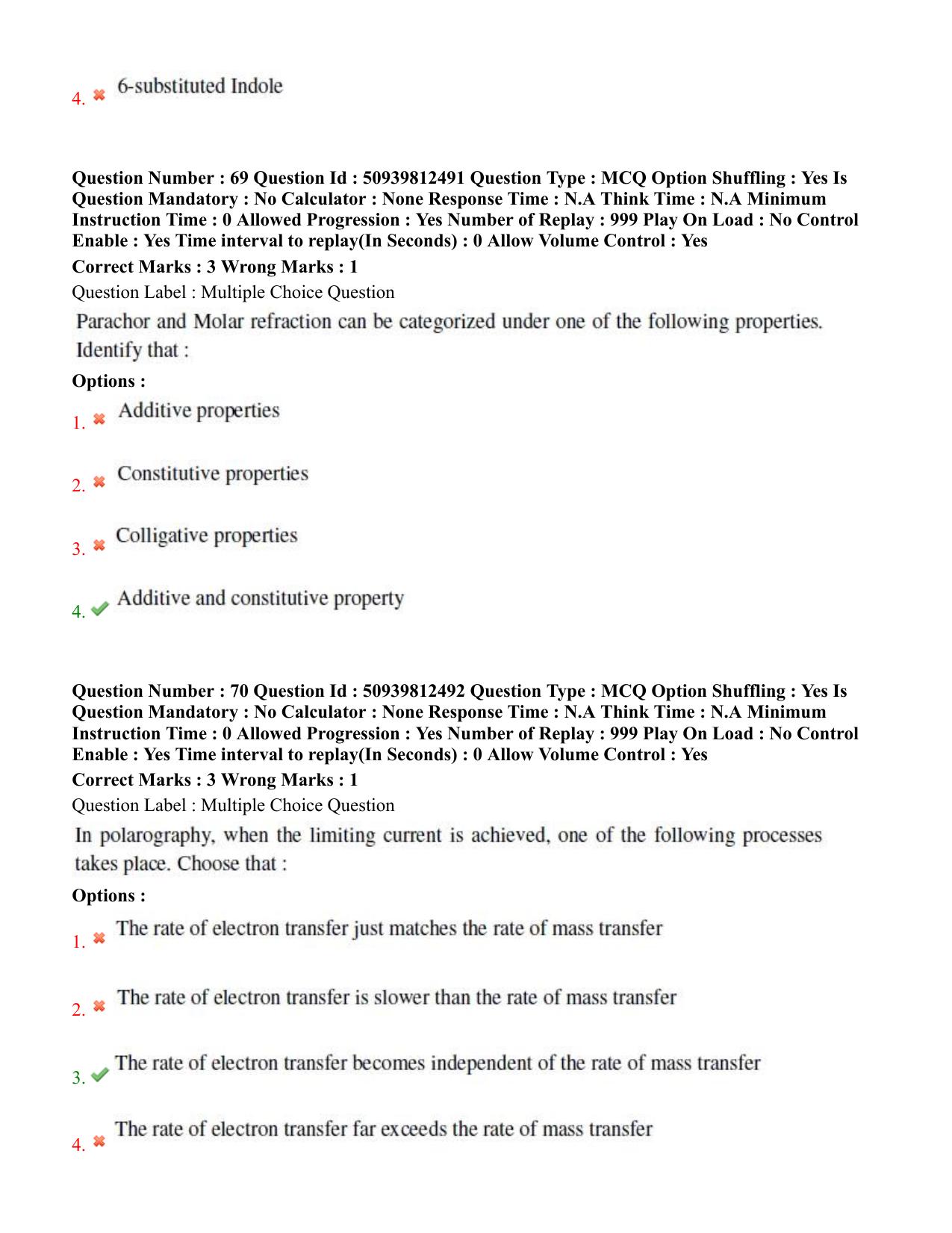 BHU RET Medicinal Chemistry 2020 Question Paper - Page 42