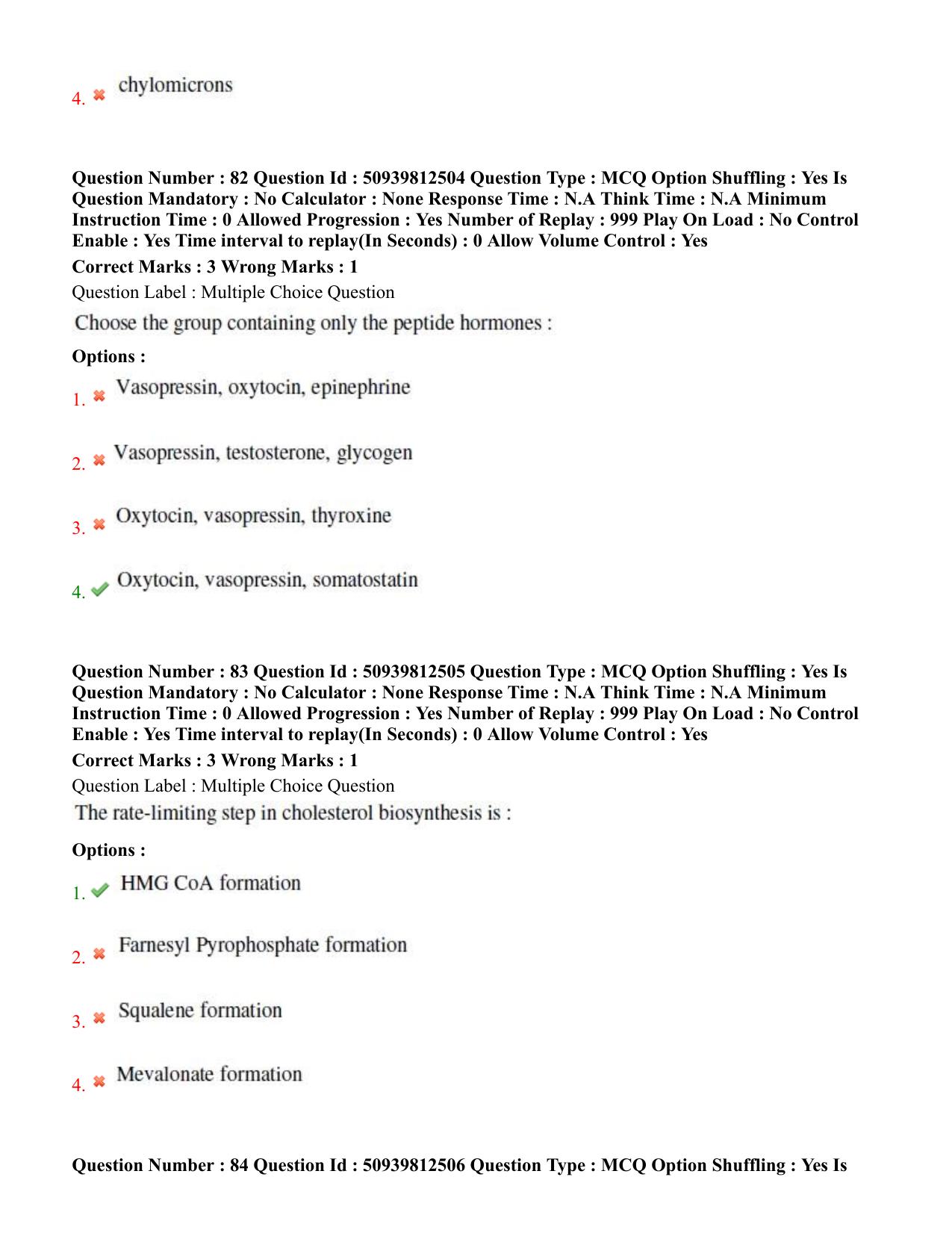 BHU RET Medicinal Chemistry 2020 Question Paper - Page 48