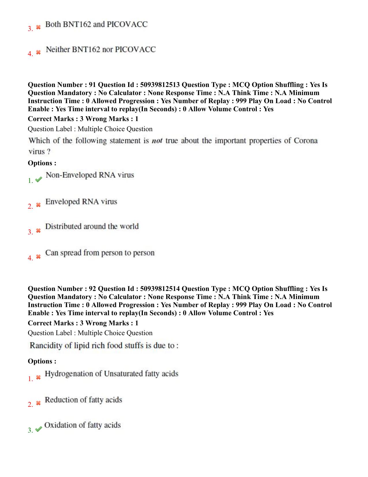 BHU RET Medicinal Chemistry 2020 Question Paper - Page 52