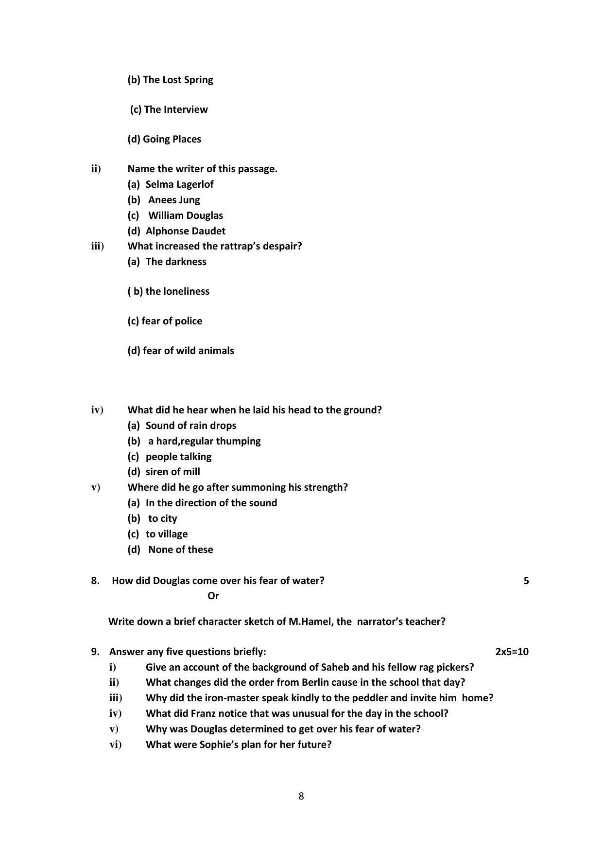 Haryana Board Class 12 English Code A Sample Papers - Page 8