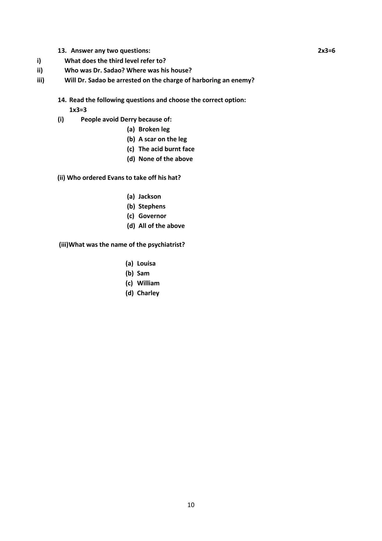 Haryana Board Class 12 English Code A Sample Papers - Page 10