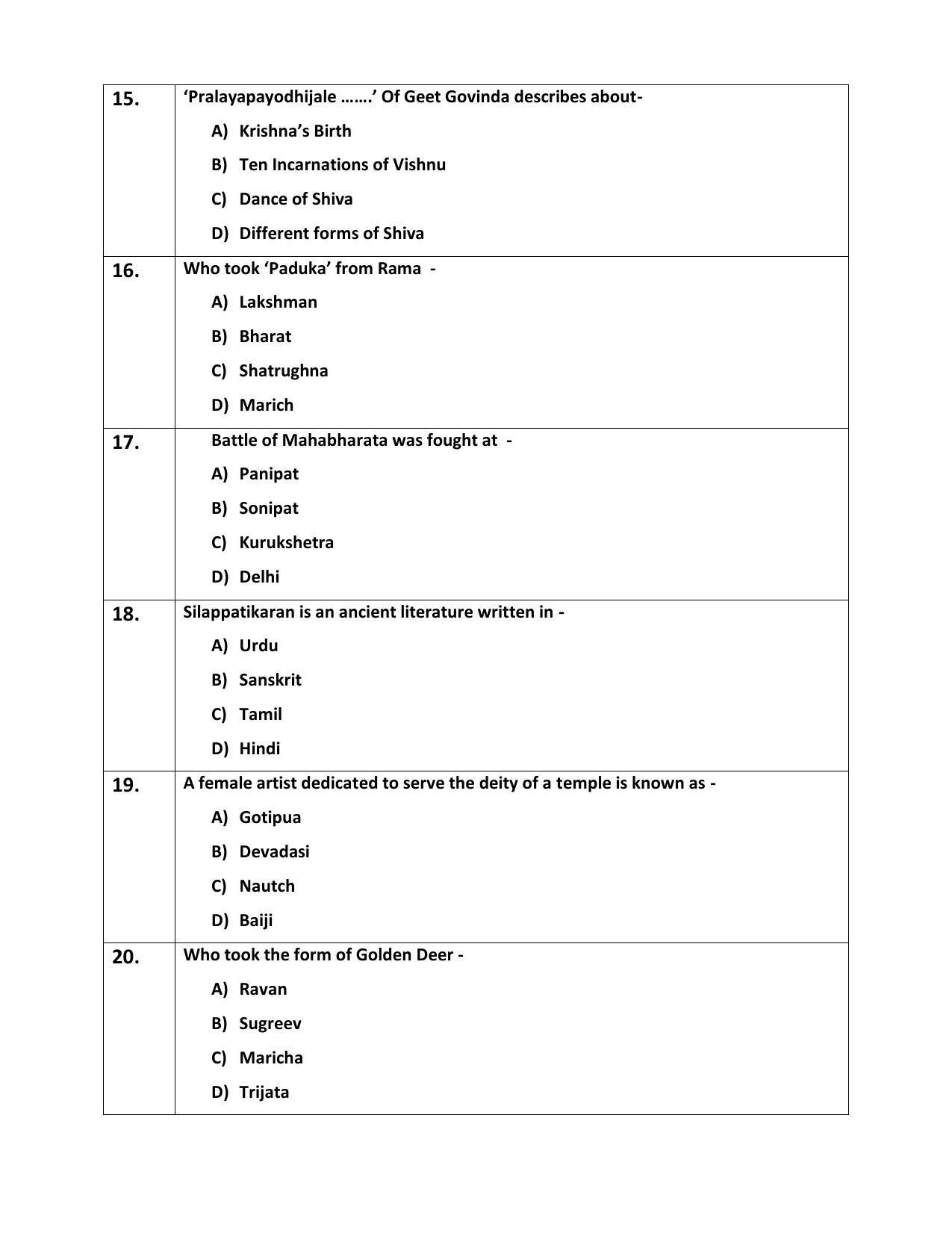 CBSE Class 12th Bharatanatyam Sample Question Paper 2021-22 - Page 4