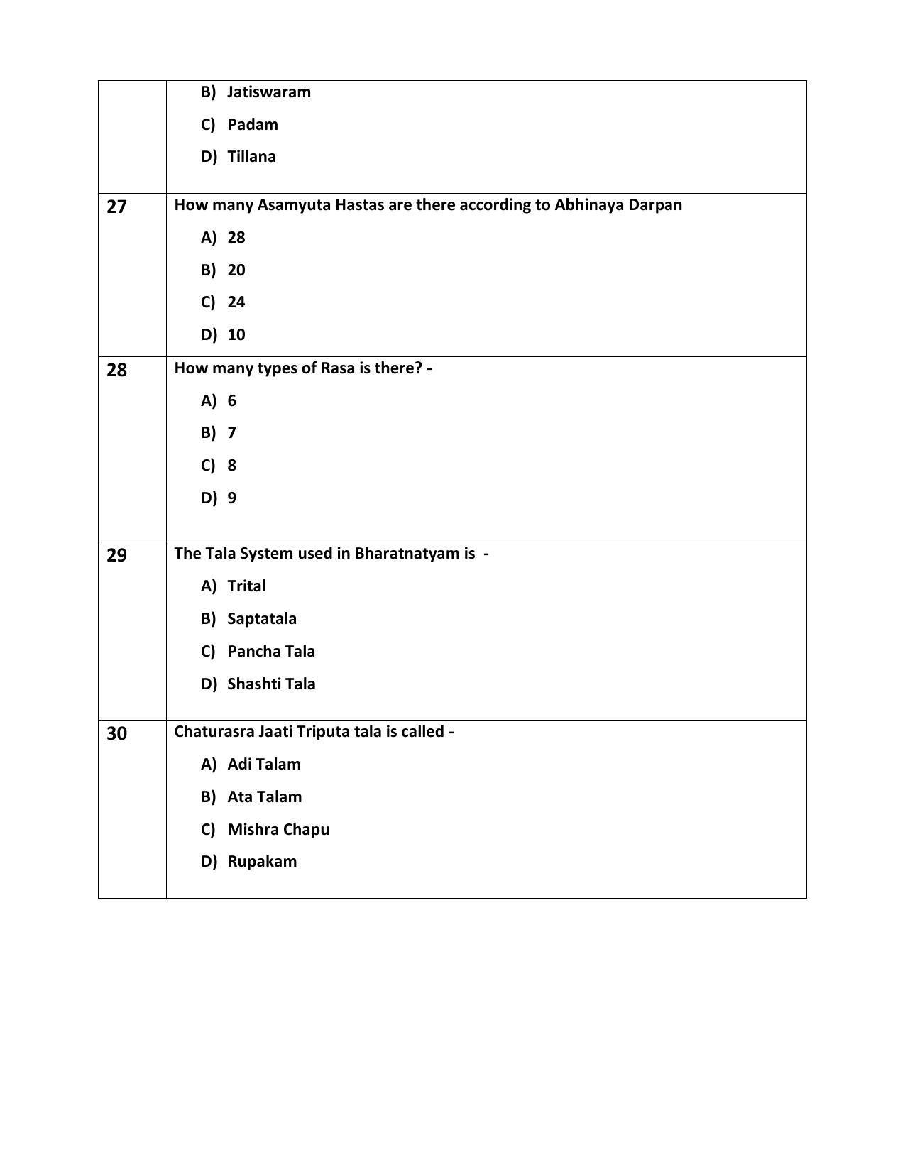 CBSE Class 12th Bharatanatyam Sample Question Paper 2021-22 - Page 6