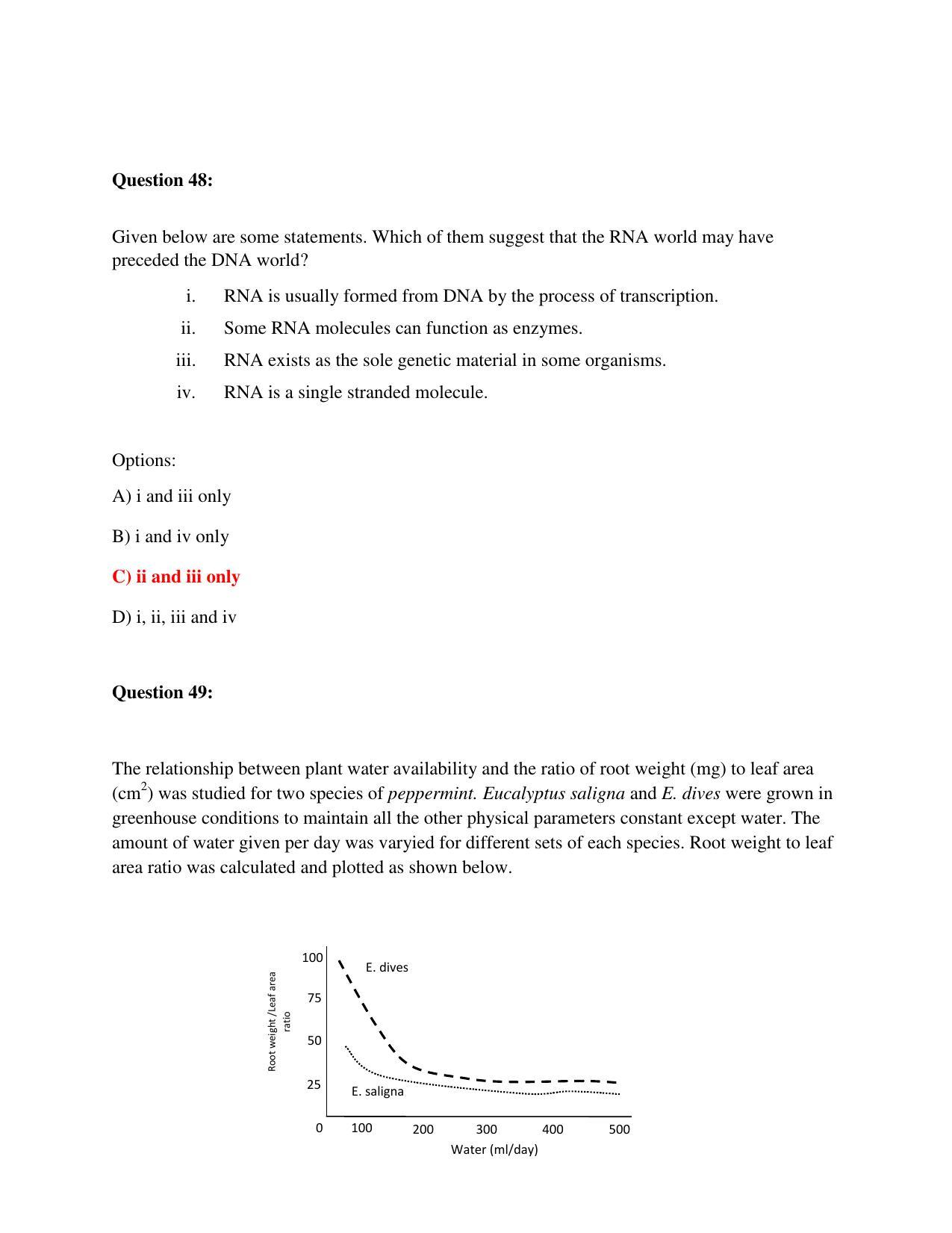 TIFR GS 2023 Science Education Question Paper - Page 23