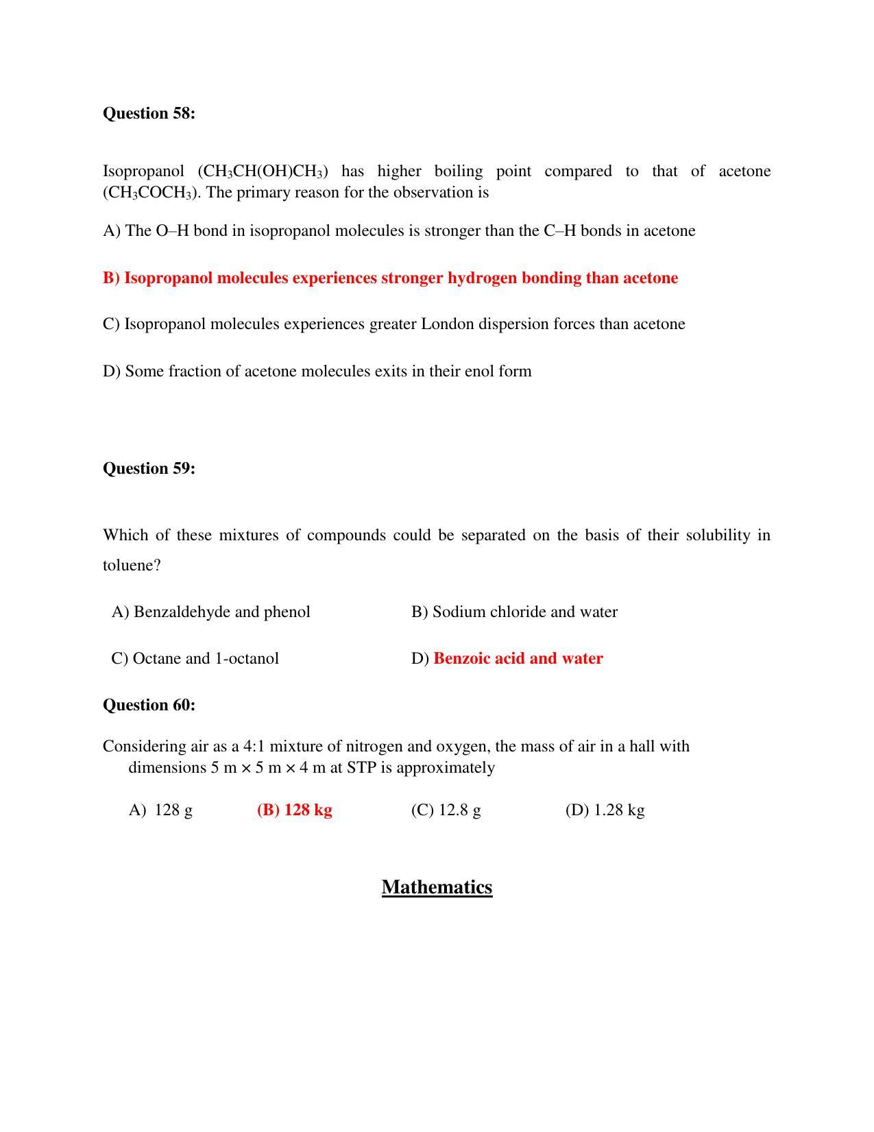 TIFR GS 2023 Science Education Question Paper - Page 28