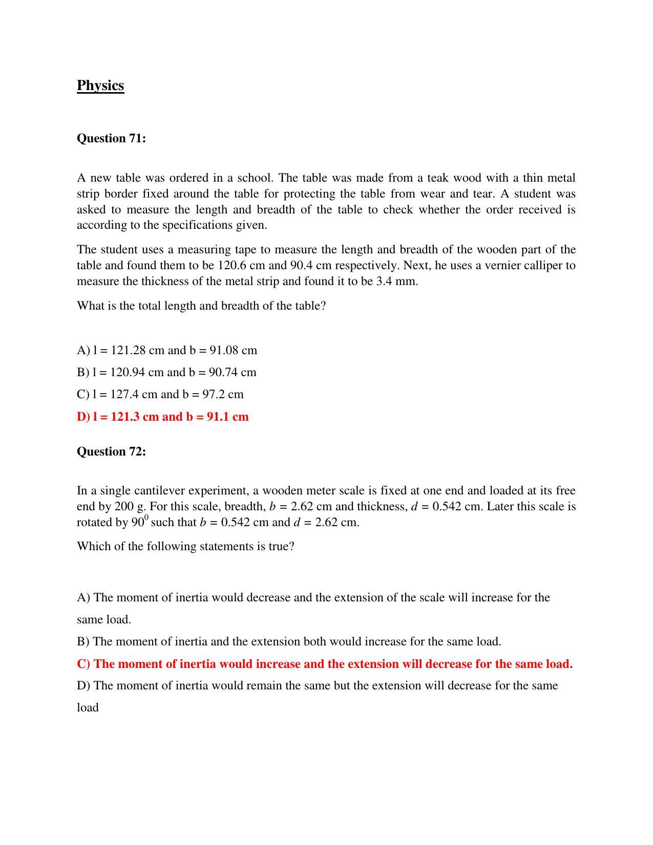 TIFR GS 2023 Science Education Question Paper - Page 33