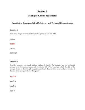 TIFR GS 2023 Science Education Question Paper