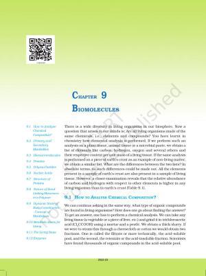 NCERT Book for Class 11 Biology Chapter 9 Biomolecules