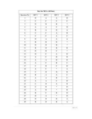 OJEE 2013 MCA Answer Key