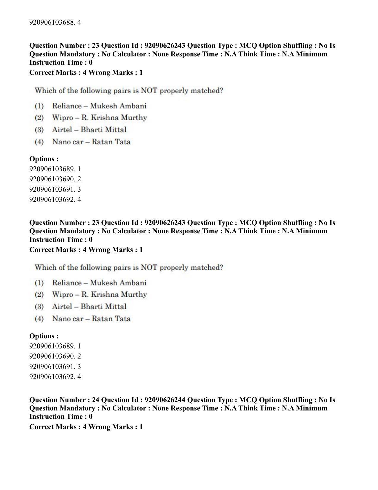 CUET PG 2023: COQP19 – Public Health (Eng) - Shift 2 (26-06-2023) Question Paper - Page 24