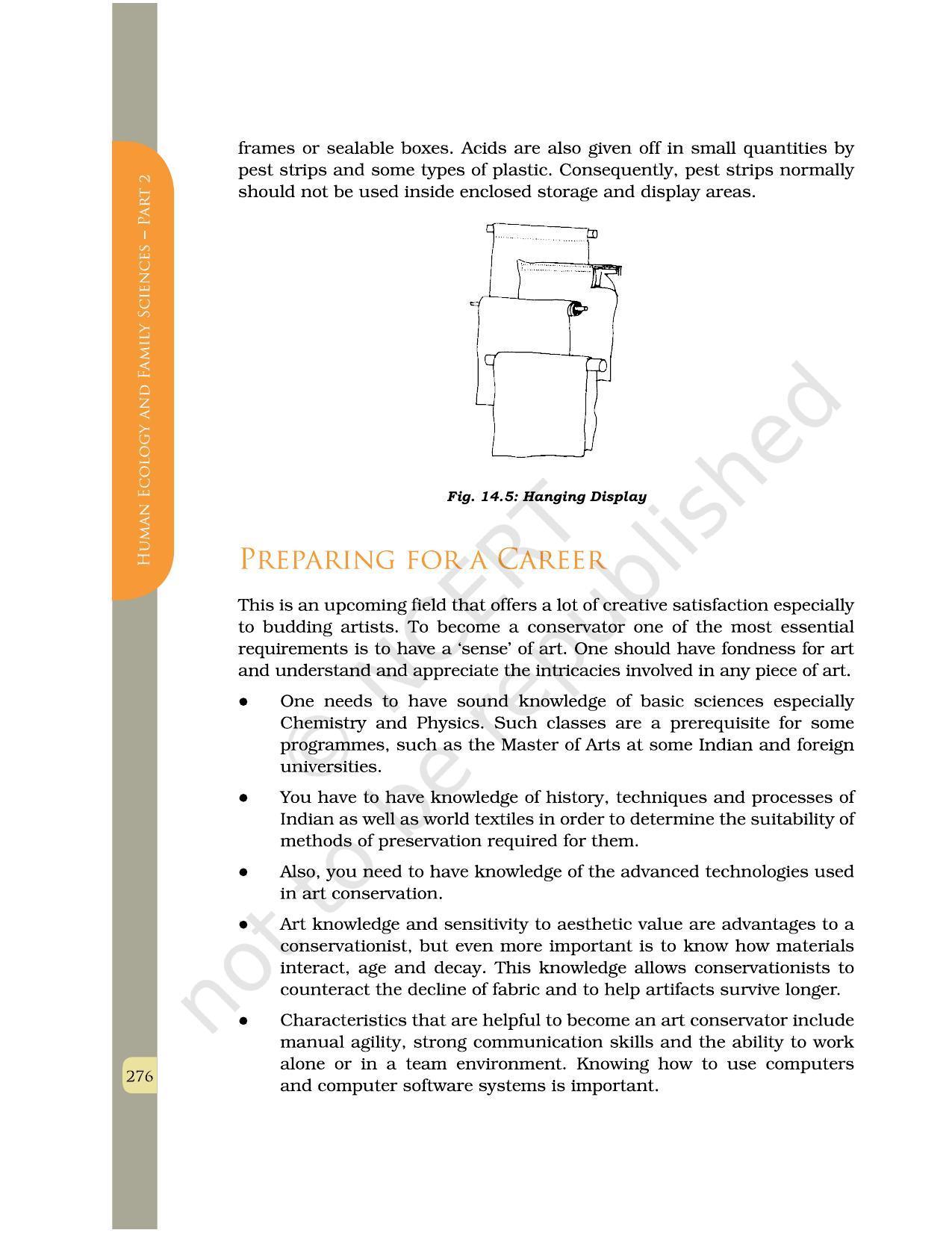 NCERT Book for Class 12 Home Science (Part -II) Chapter 14 Textile Conservation in Museums - Page 10