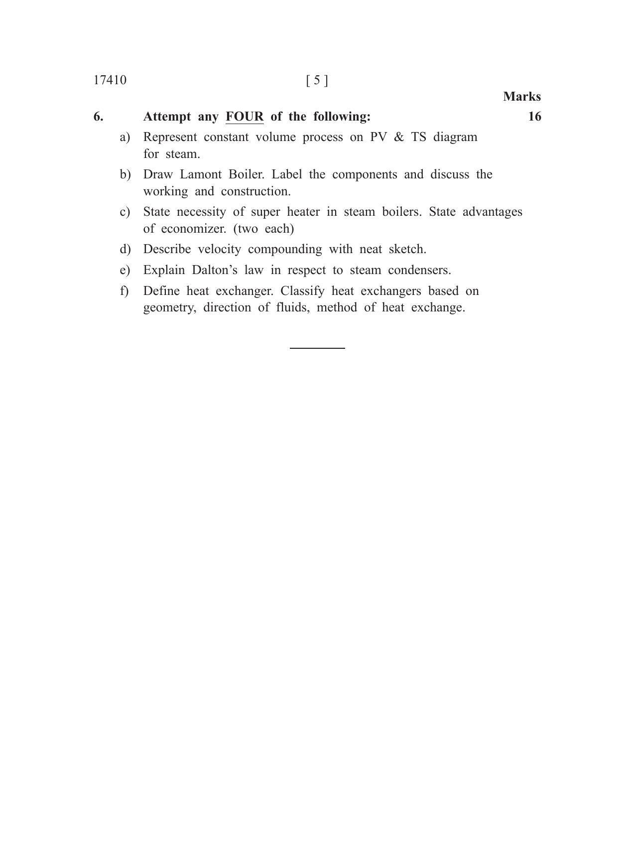 MSBTE Winter Question Paper 2019 - Thermal Engineering - Page 5