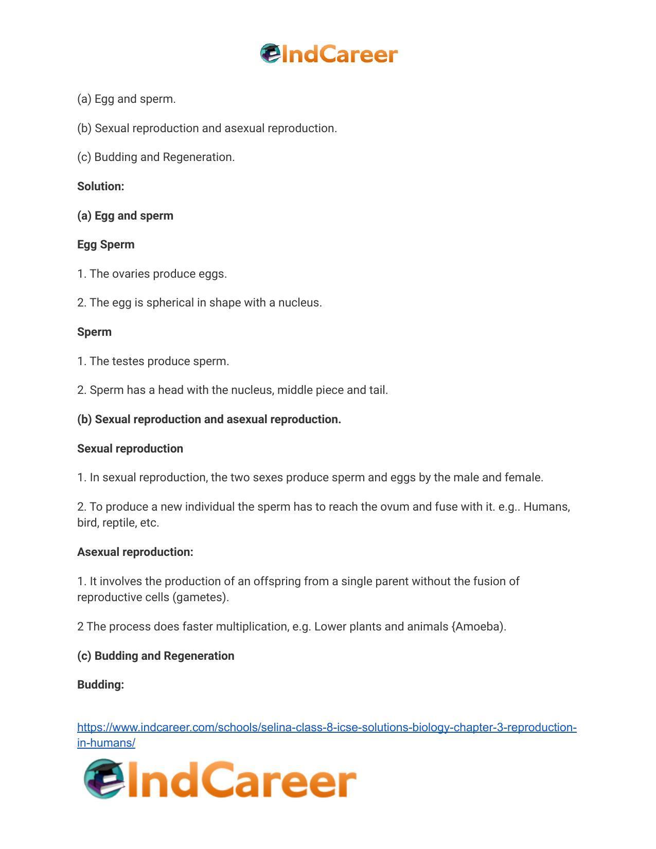 Selina Class 8 ICSE Solutions Biology : Chapter 3- Reproduction in Humans - Page 4