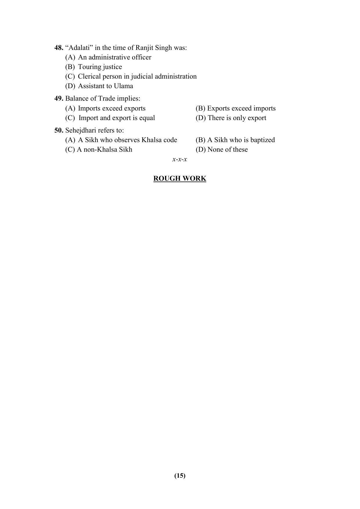 PU MPET Ancient Indian History & Archeology 2023 Question Papers - Page 15