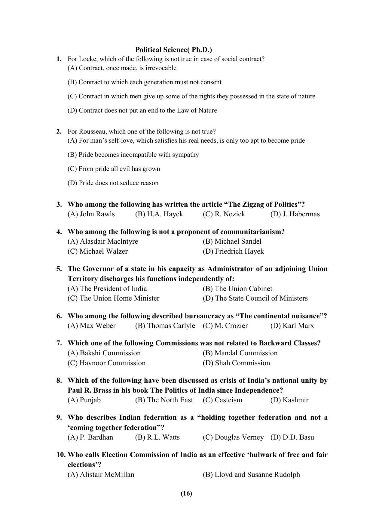 PU MPET Ancient Indian History & Archeology 2023 Question Papers - Page 16