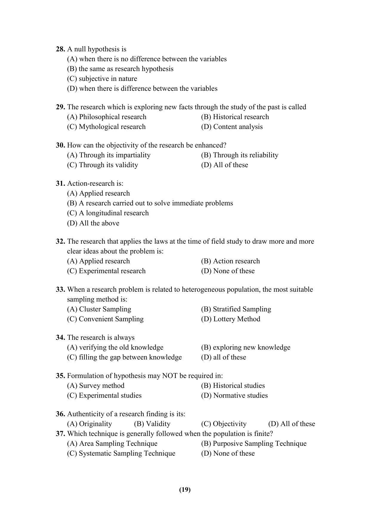 PU MPET Ancient Indian History & Archeology 2023 Question Papers - Page 19