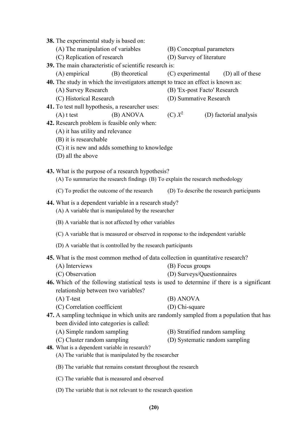 PU MPET Ancient Indian History & Archeology 2023 Question Papers - Page 20