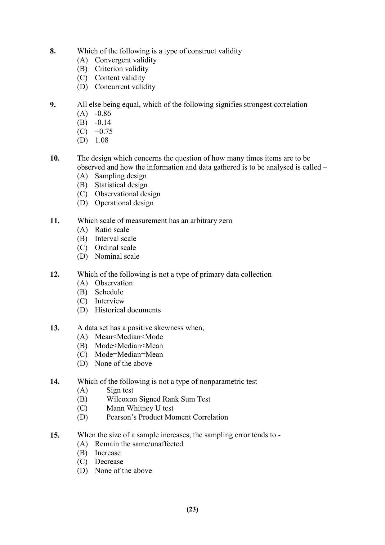 PU MPET Ancient Indian History & Archeology 2023 Question Papers - Page 23