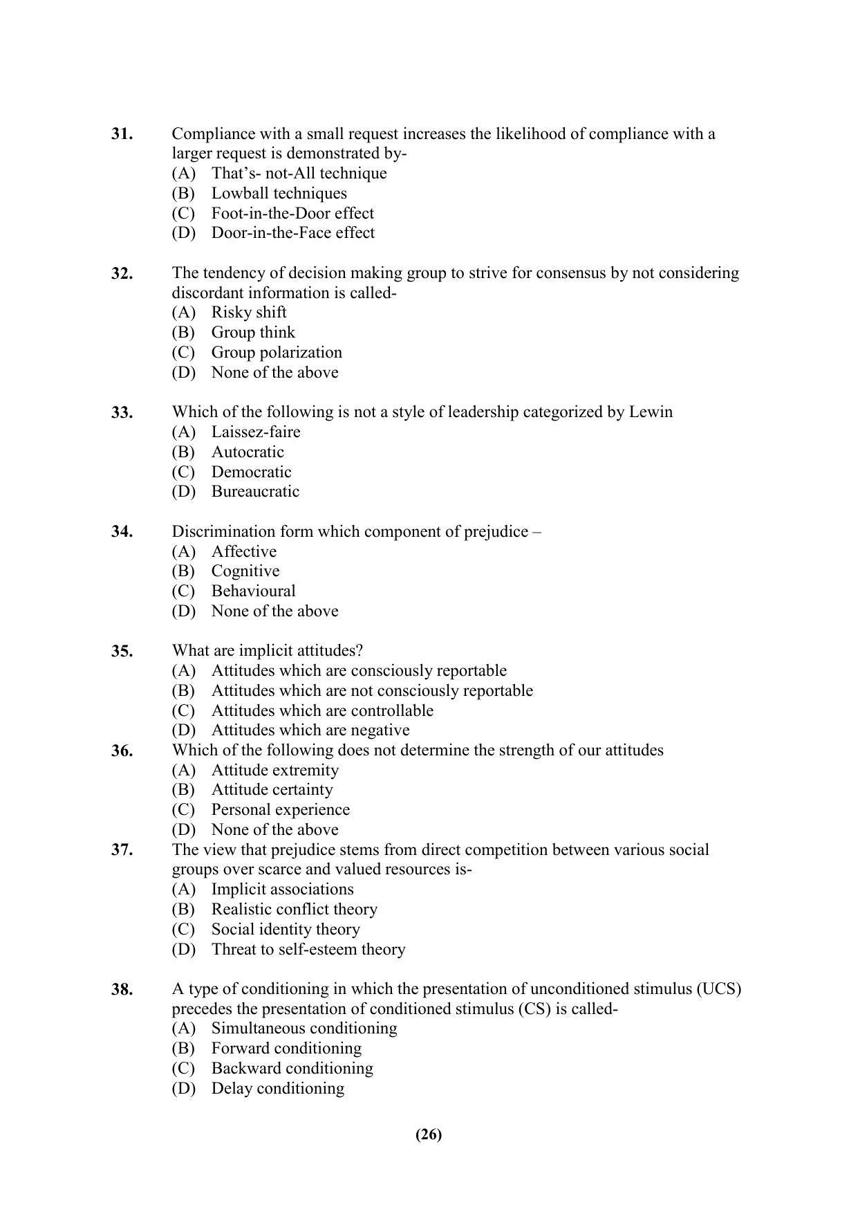 PU MPET Ancient Indian History & Archeology 2023 Question Papers - Page 26