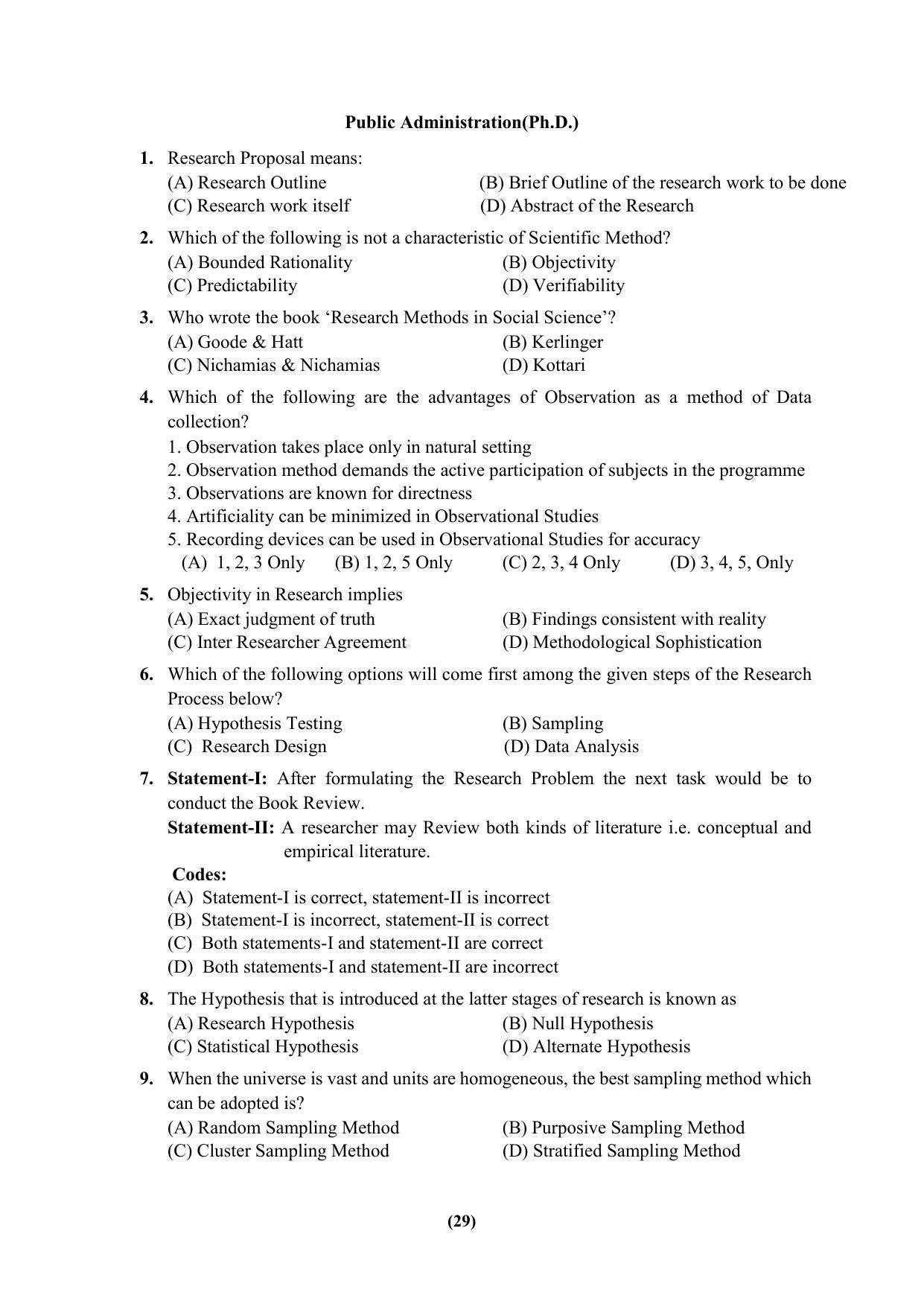 PU MPET Ancient Indian History & Archeology 2023 Question Papers - Page 29