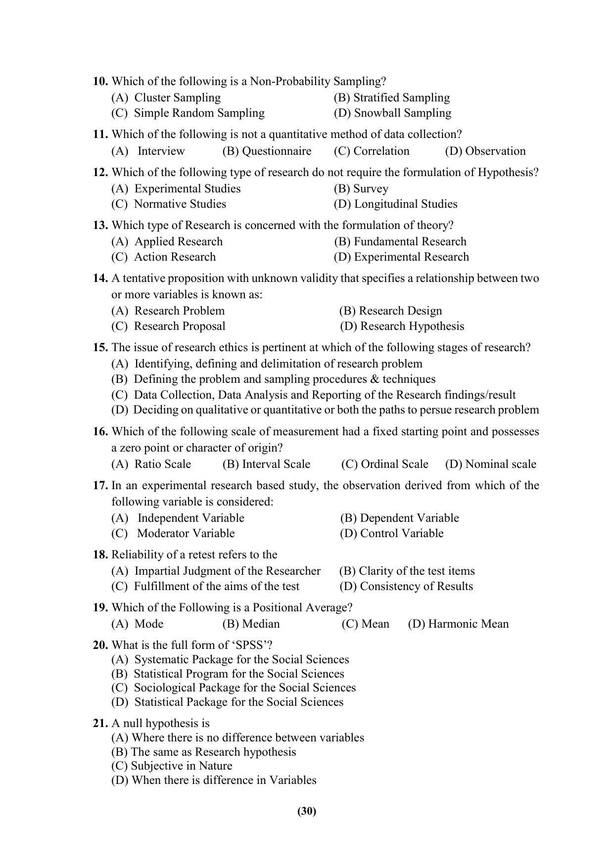 PU MPET Ancient Indian History & Archeology 2023 Question Papers - Page 30