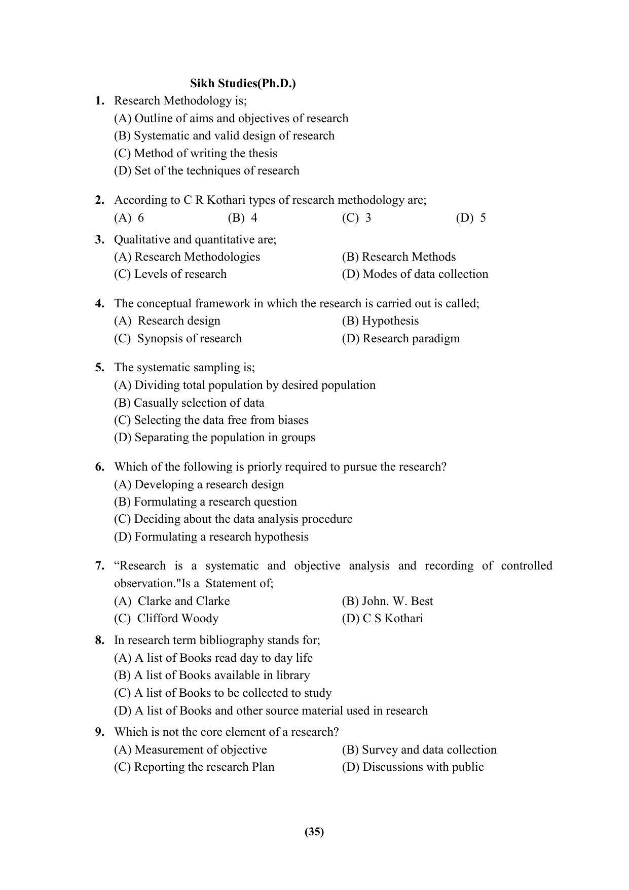 PU MPET Ancient Indian History & Archeology 2023 Question Papers - Page 35