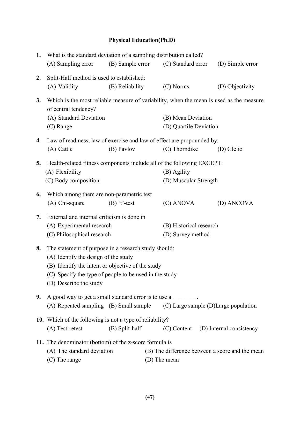 PU MPET Ancient Indian History & Archeology 2023 Question Papers - Page 47